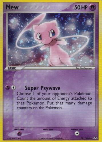 2006 Pokemon EX Holon Phantoms Holo #111 Mew front