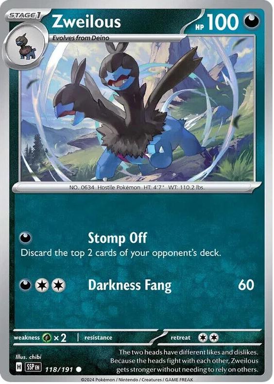 Zweilous 2024 Pokemon Scarlet & Violet Surging Sparks