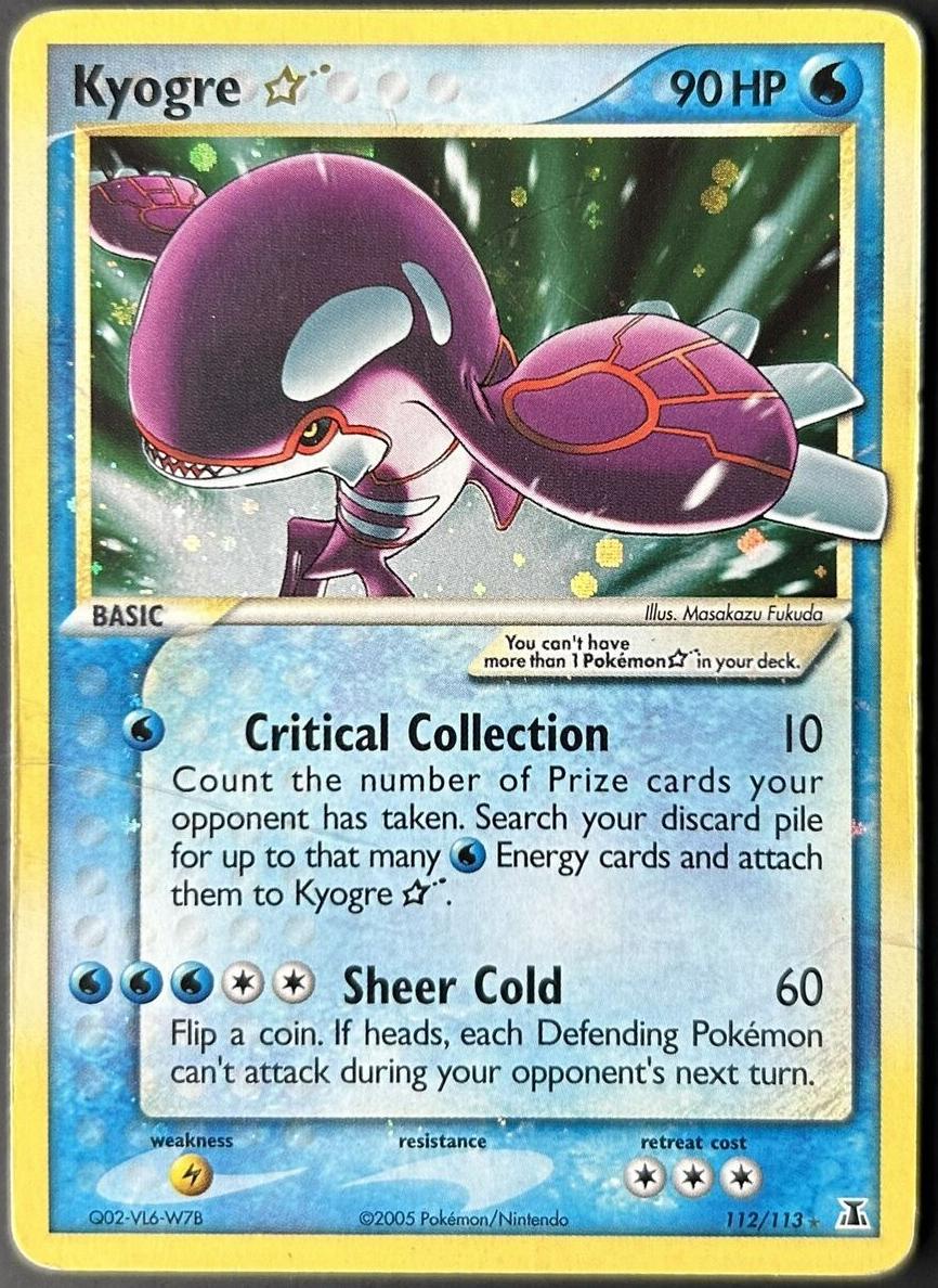 2005 Pokemon EX Delta Species Holo #112 Kyogre front