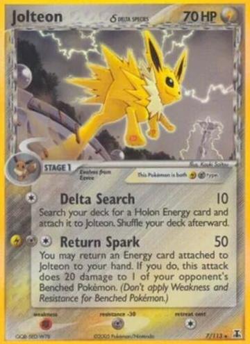 Jolteon 2005 Pokemon EX Delta Species