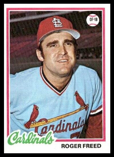 1978 Topps Roger Freed #504 card