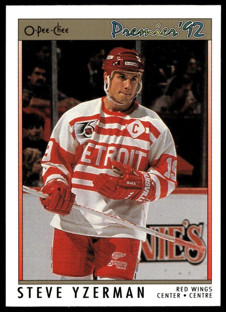 1991 O-Pee-Chee Premier Steve Yzerman #73 card