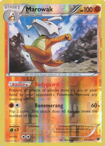 Marowak 2016 Pokemon XY Fates Collide Reverse Foil