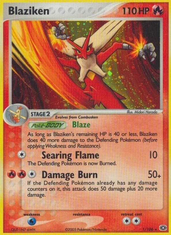 Blaziken 2005 Pokemon EX Emerald