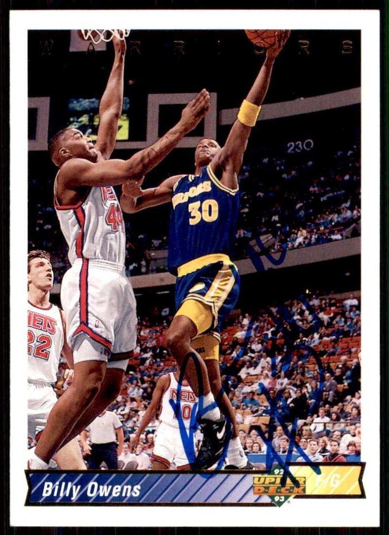 1992 Upper Deck Billy Owens #229 card