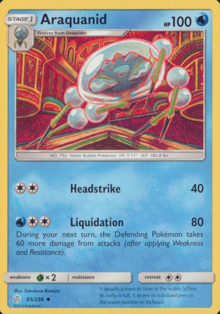 Araquanid 2019 Pokemon Sun & Moon Cosmic Eclipse