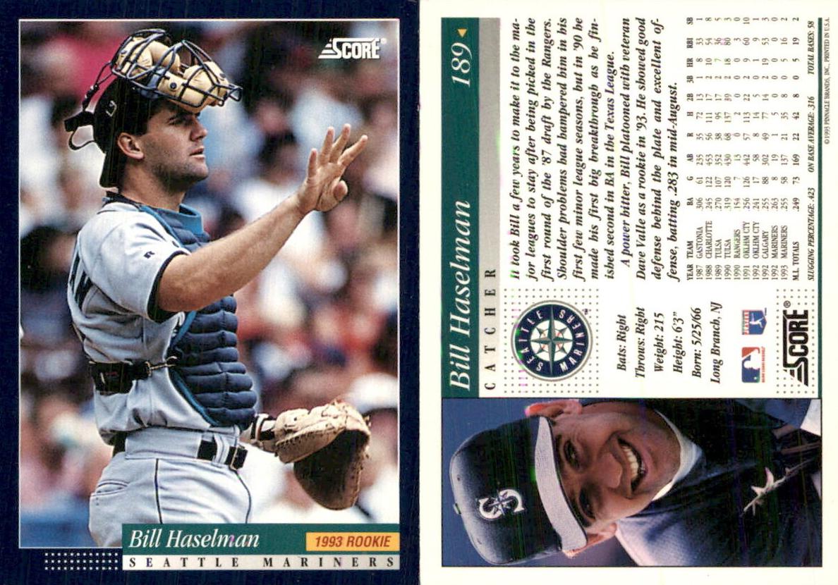 1994 Score Bill Haselman #189 card