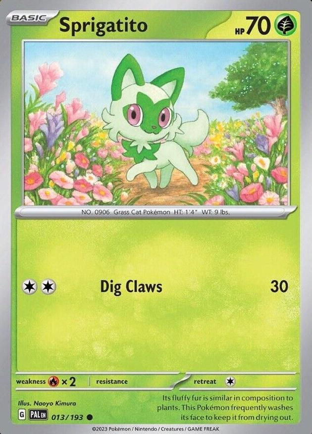 Sprigatito 2023 Pokemon Scarlet & Violet Paldea Evolved