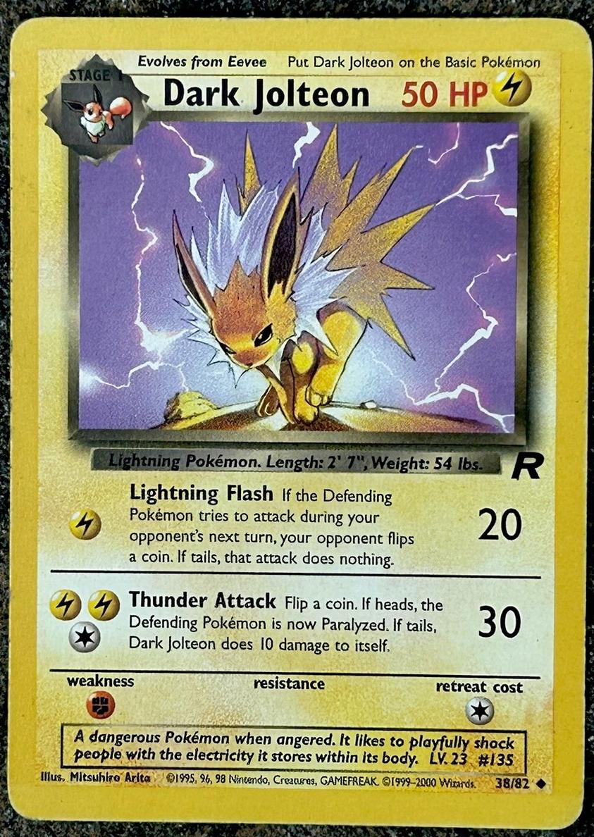 Dark Jolteon 1997 Pokemon Japanese Rocket Gang