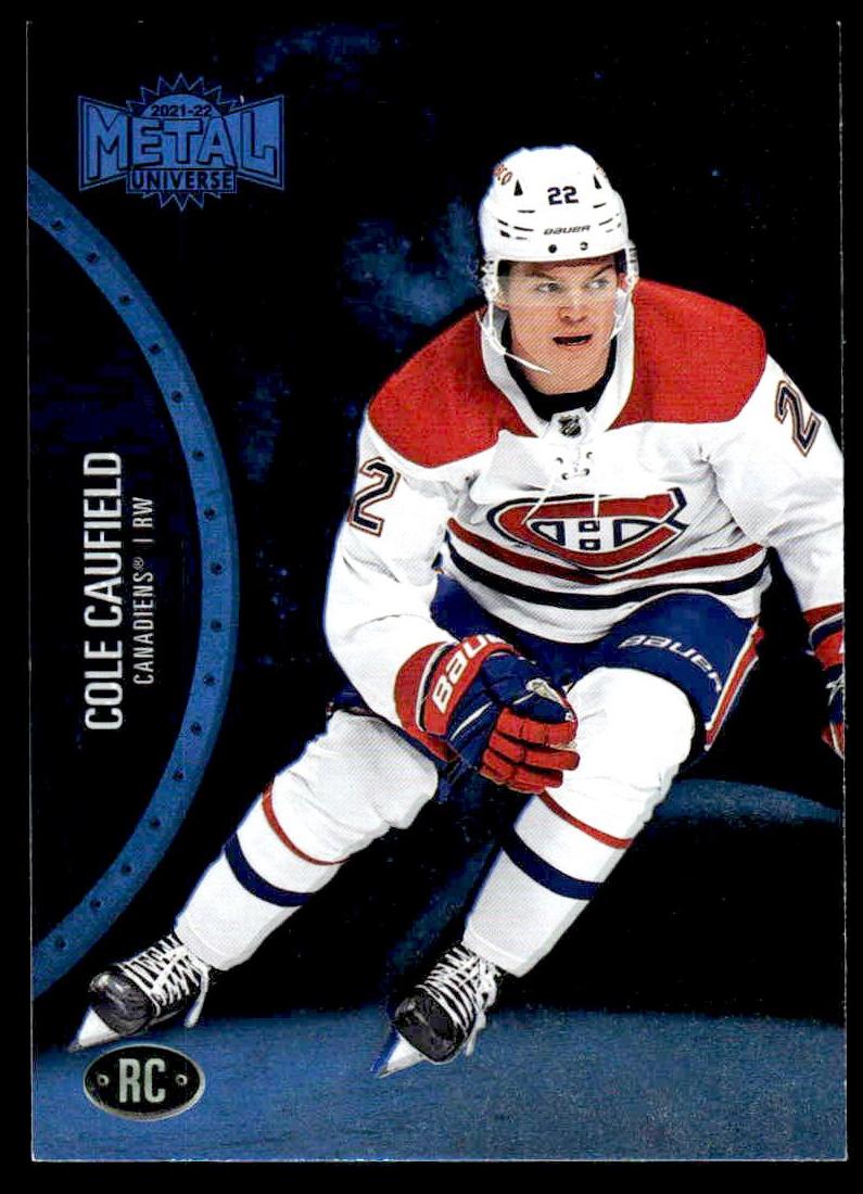 2021 Skybox Metal Universe Cole Caufield [Blue Spectrum] #200 card