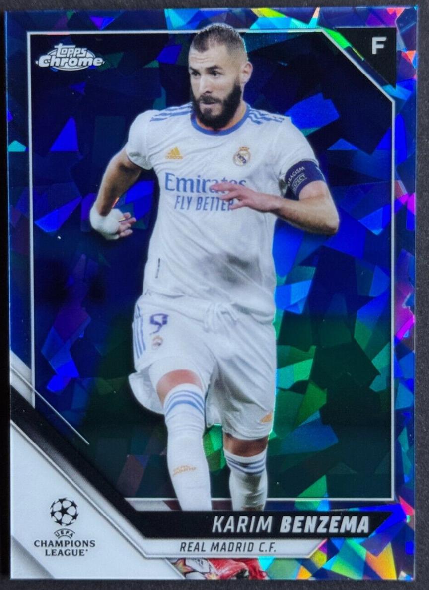 2021 Topps Chrome Sapphire UEFA Champions League Karim Benzema #79 card