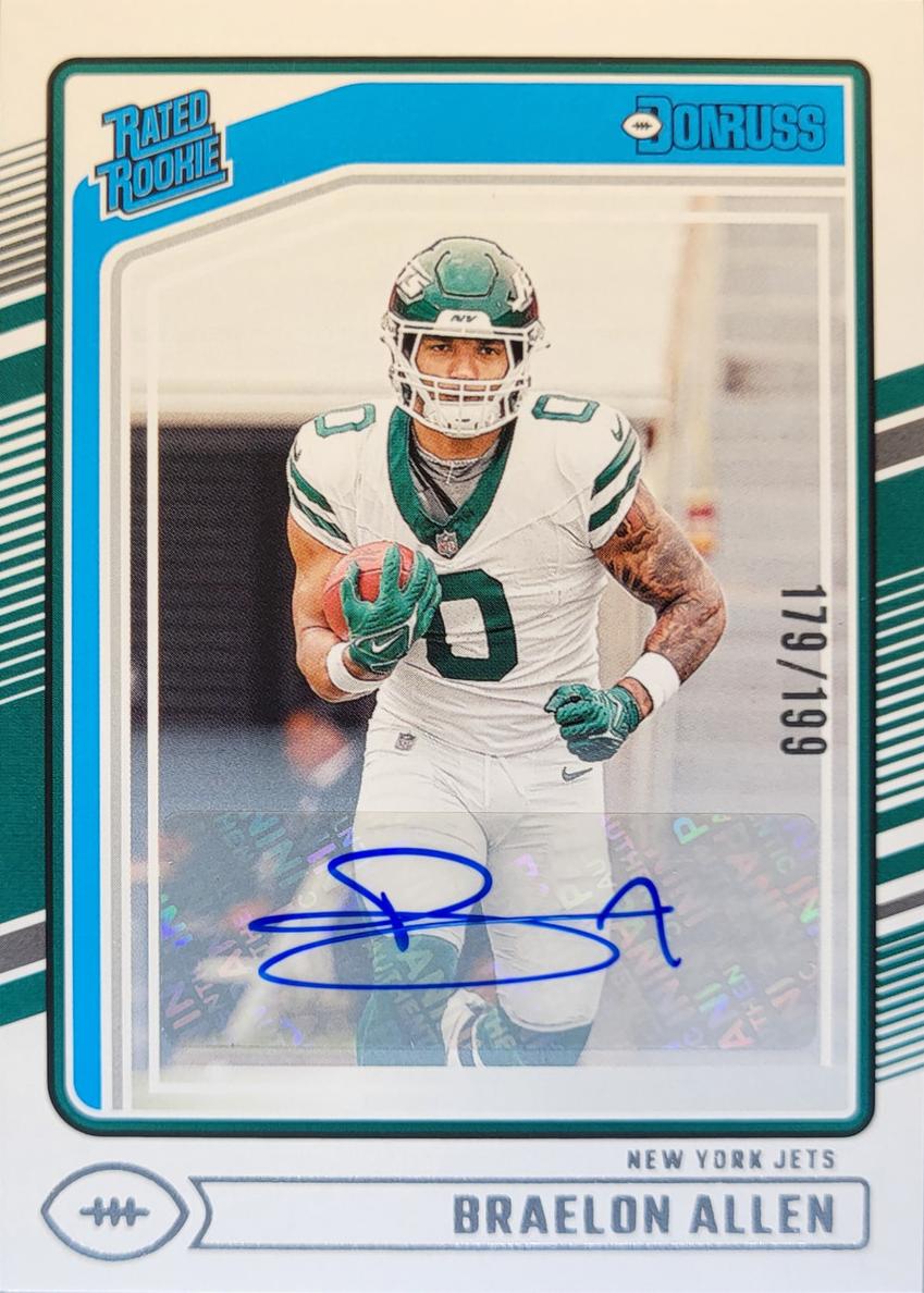 Braelon Allen 2024 Donruss Football card