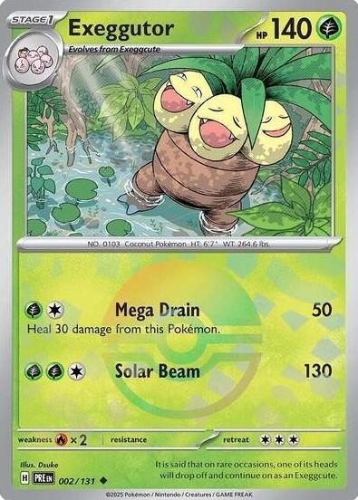 Exeggutor 2025 Pokemon Scarlet & Violet Prismatic Evolutions Poke Ball
