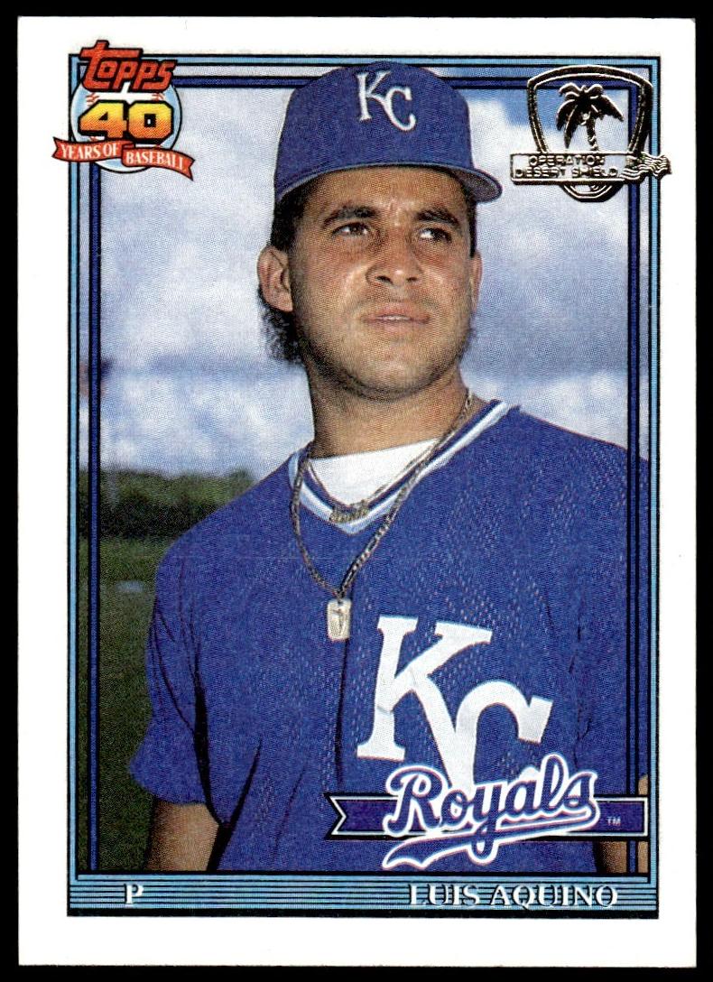 1991 Topps Luis Aquino #169 card