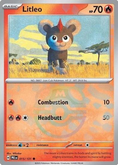 Litleo 2025 Pokemon Scarlet & Violet Prismatic Evolutions Master Ball
