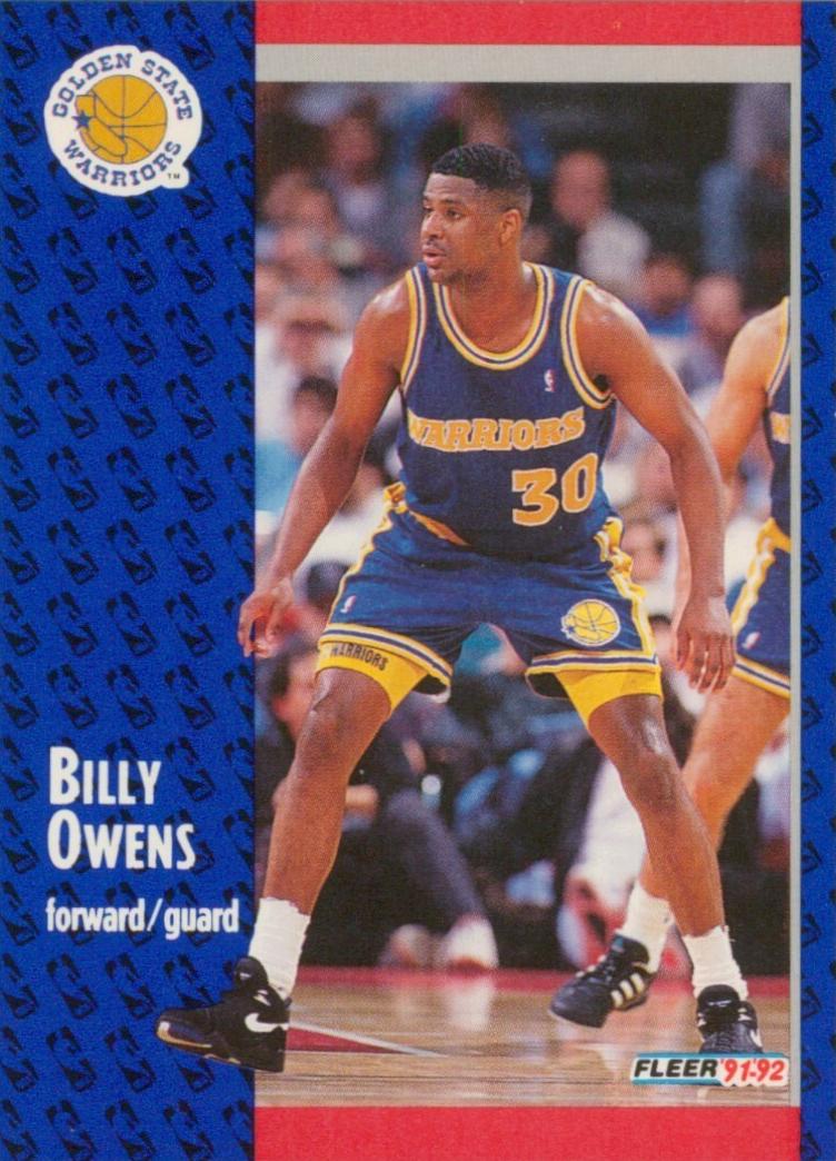 1991 Fleer Billy Owens #288 card