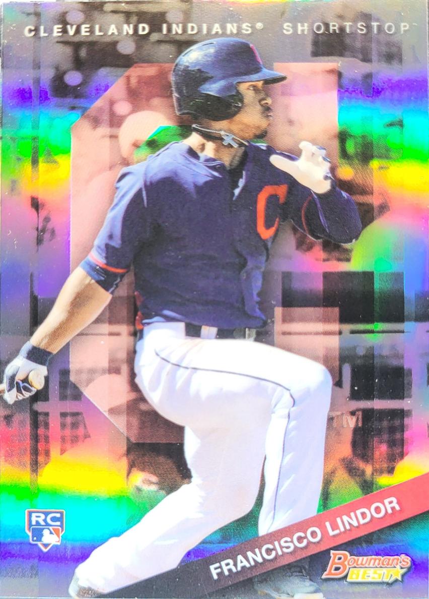 2015 Bowman's Best Francisco Lindor [Gold Refractor] #3 card