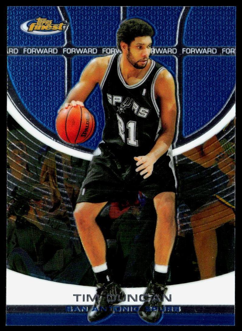 2005 Topps Finest Tim Duncan #82 card