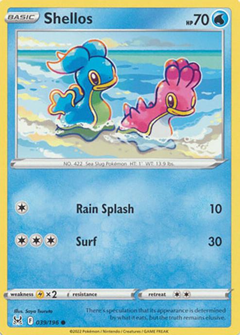 Shellos 2022 Pokemon Lost Origin