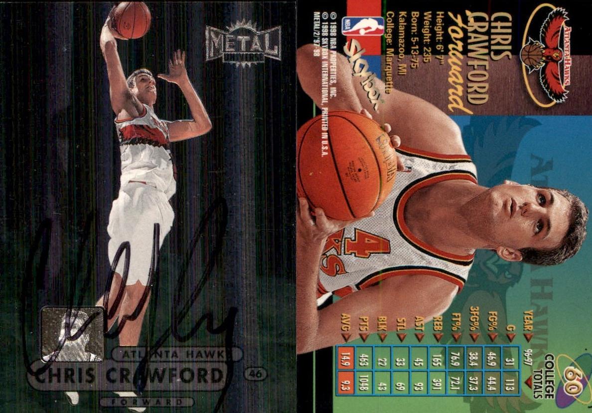 1997 Metal Universe Championship Chris Crawford #60 card