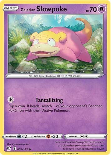 Galarian Slowpoke 2021 Pokemon Battle Styles