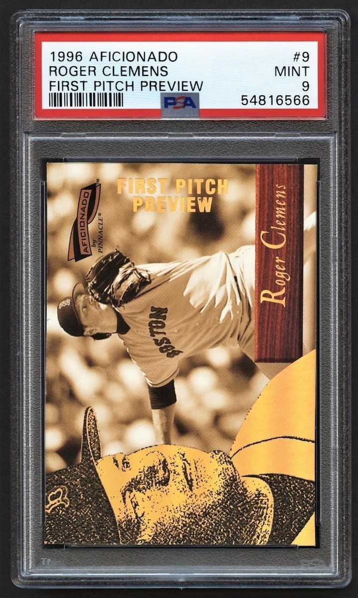 1996 Pinnacle Aficionado Baseball Roger Clemens #9 PSA 9