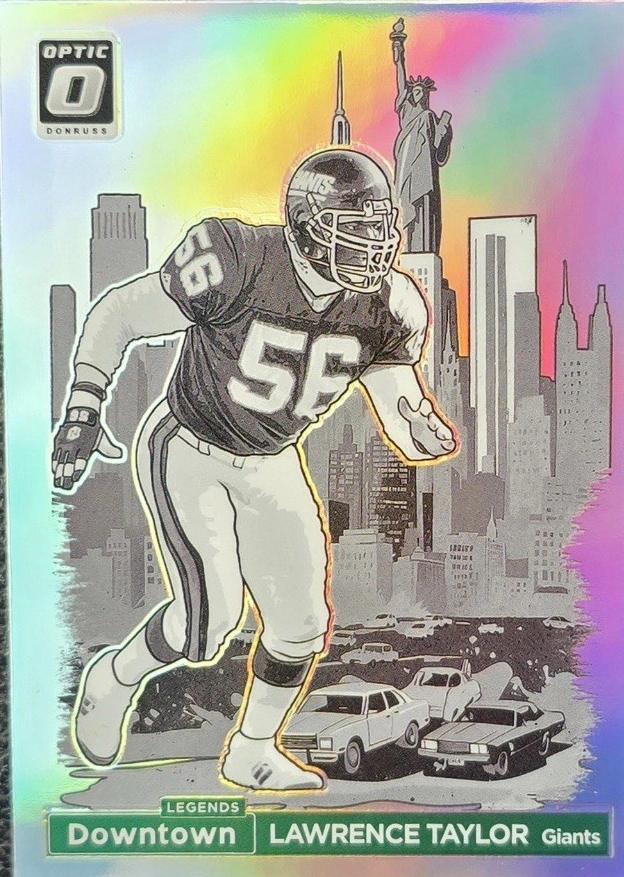 2024 Panini Donruss Optic DWNTWN LGNDS-BLK PANDORA #10 Lawrence Taylor front