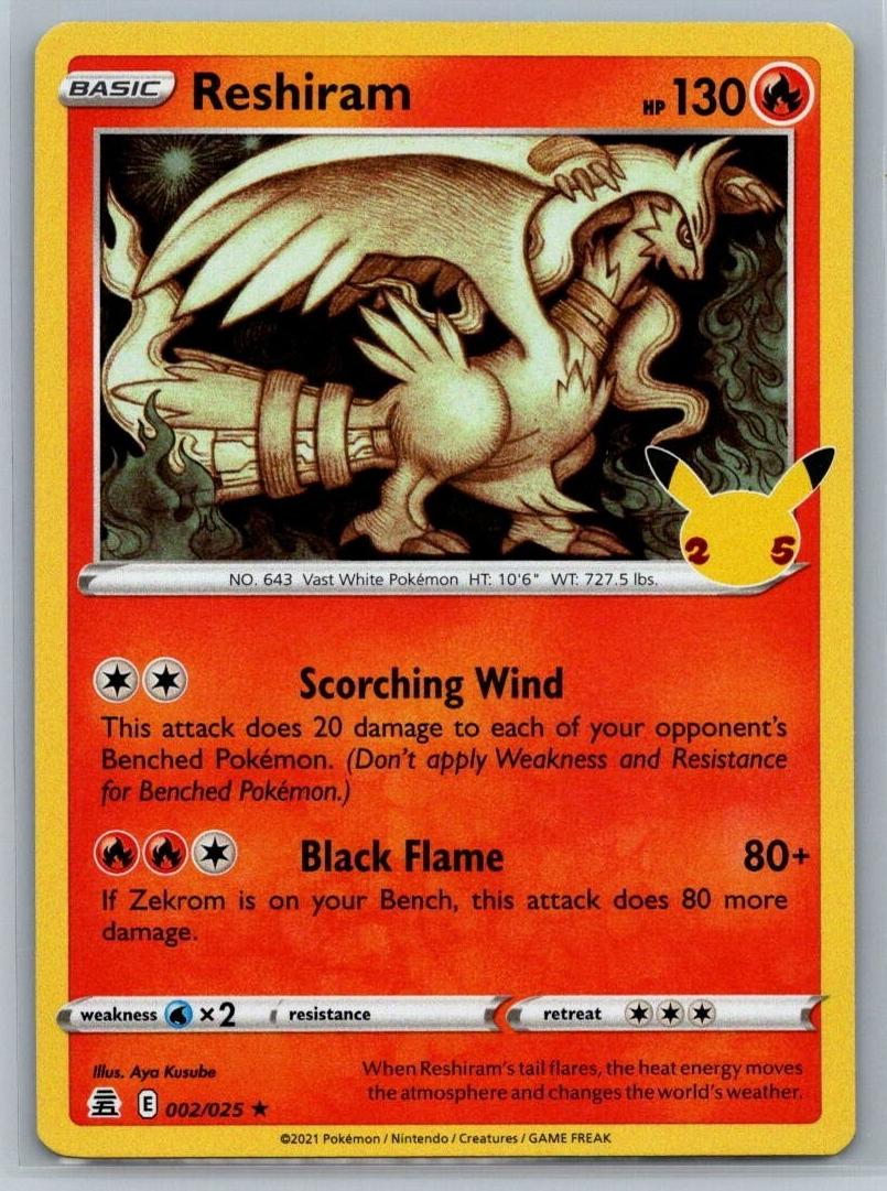 Reshiram 2021 Pokemon Celebrations