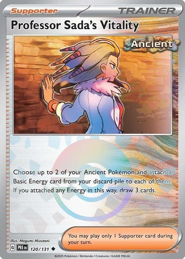 Professor Sada's Vitality 2025 Pokemon Scarlet & Violet Prismatic Evolutions Poke Ball
