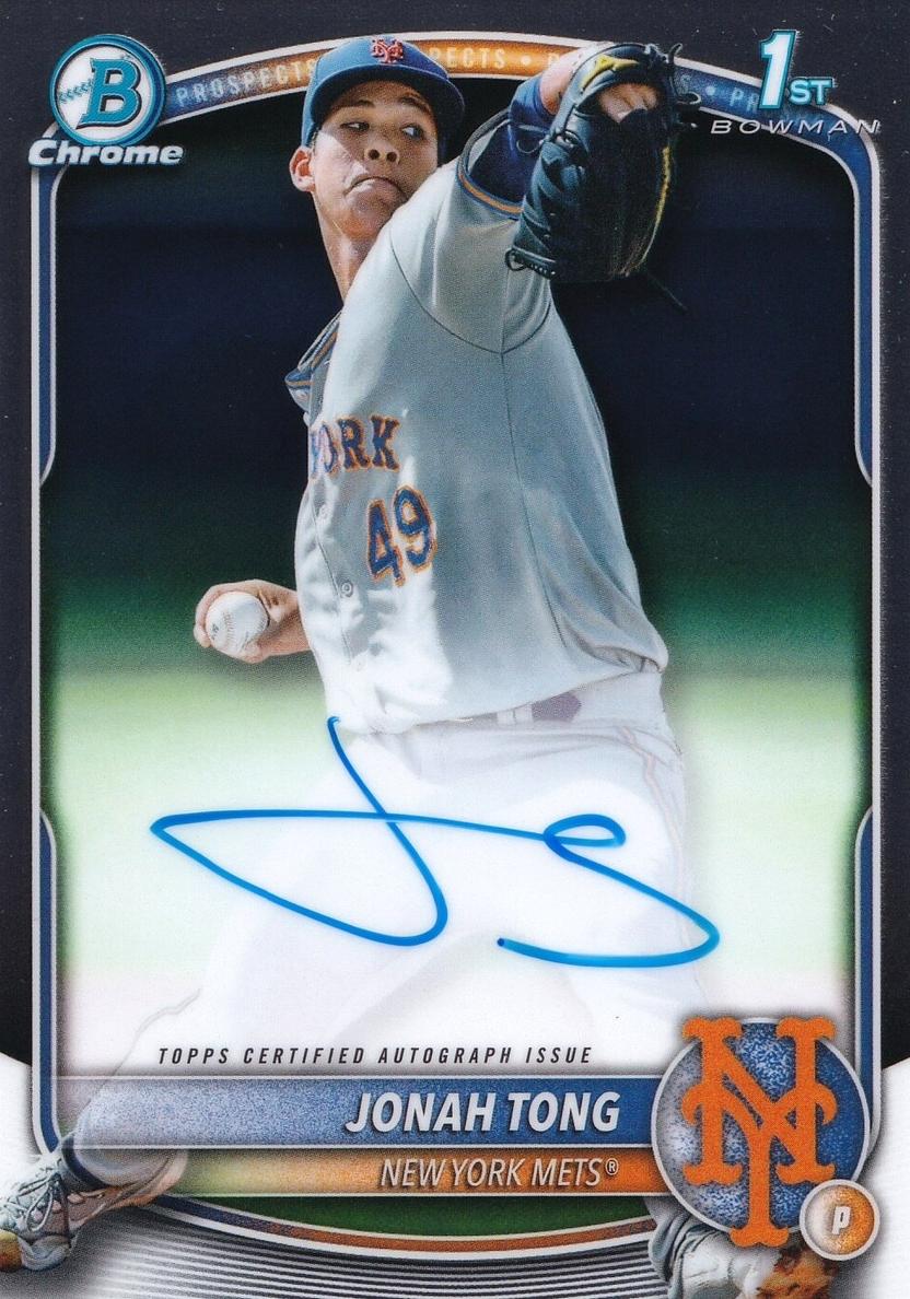 2025 Bowman Bowman Chrome #CPAJTO Jonah Tong front