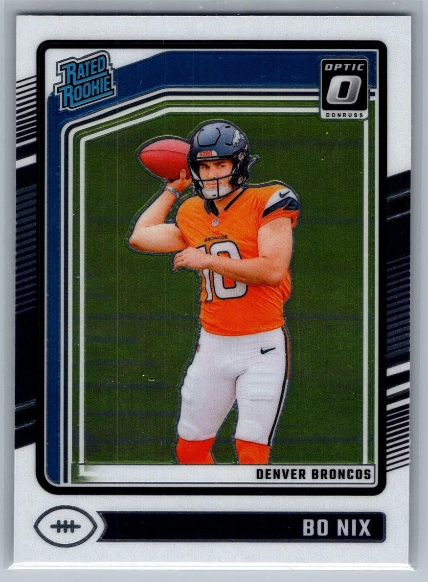 Bo Nix 2024 Donruss Optic Football card
