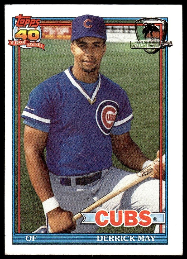 1991 Topps Derrick May #288 card