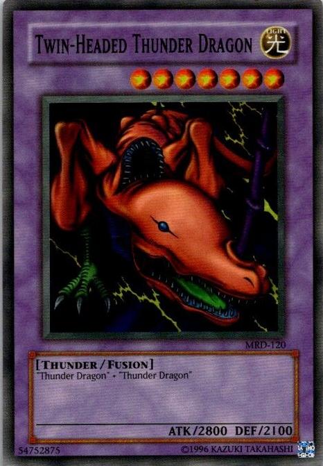 2002 Yu-Gi-Oh Metal Raiders #120 Twin-Headed Thdr.Drg. front