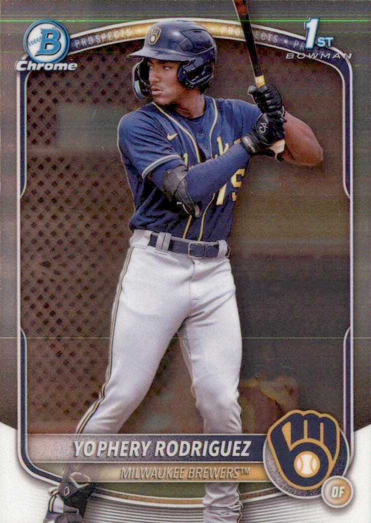 Yophery Rodriguez 2025 Bowman Chrome Prospects card