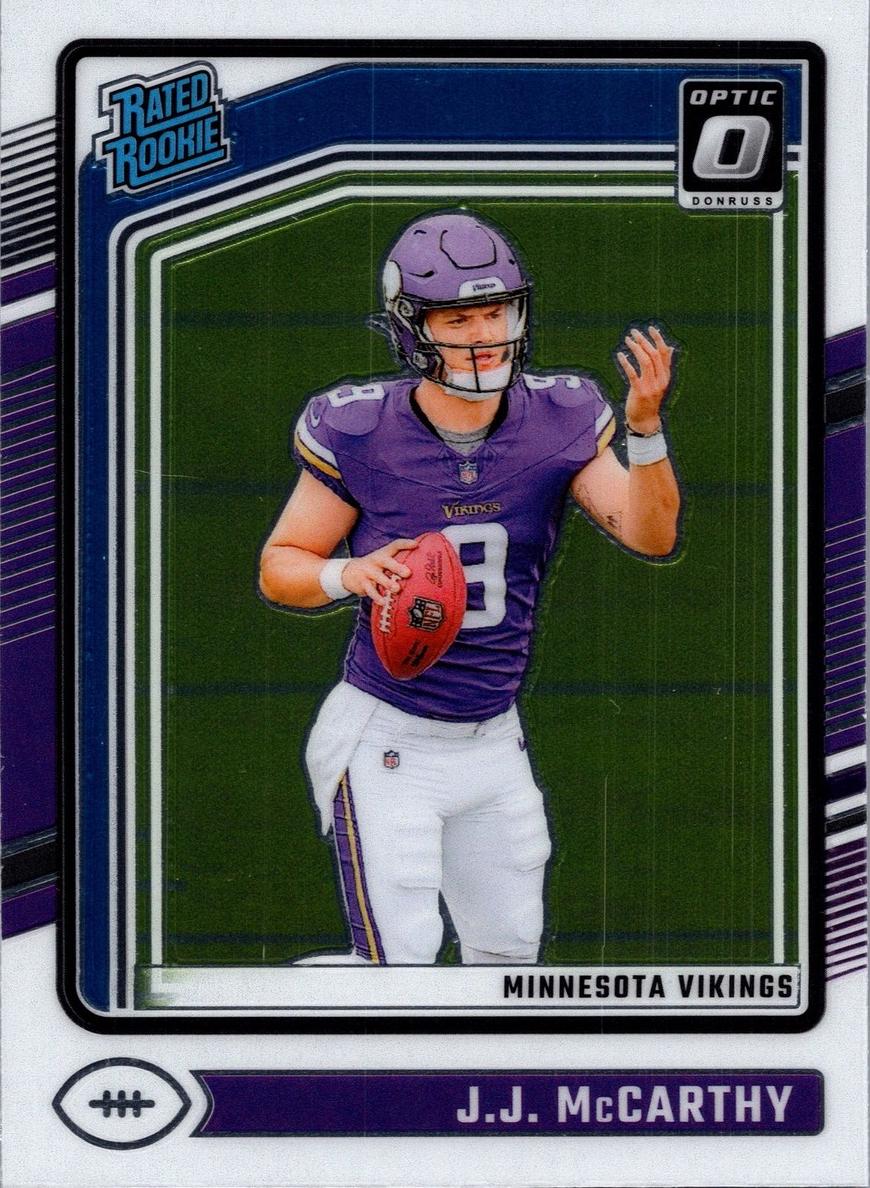 J.J. McCarthy 2024 Donruss Optic Football card