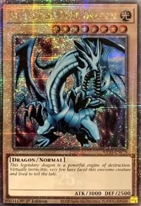 2024 Yu-Gi-Oh Quarter Century 1ST ED-QUARTER CENTURY SCR. #EN079 Blue-Eyes White Drgn front