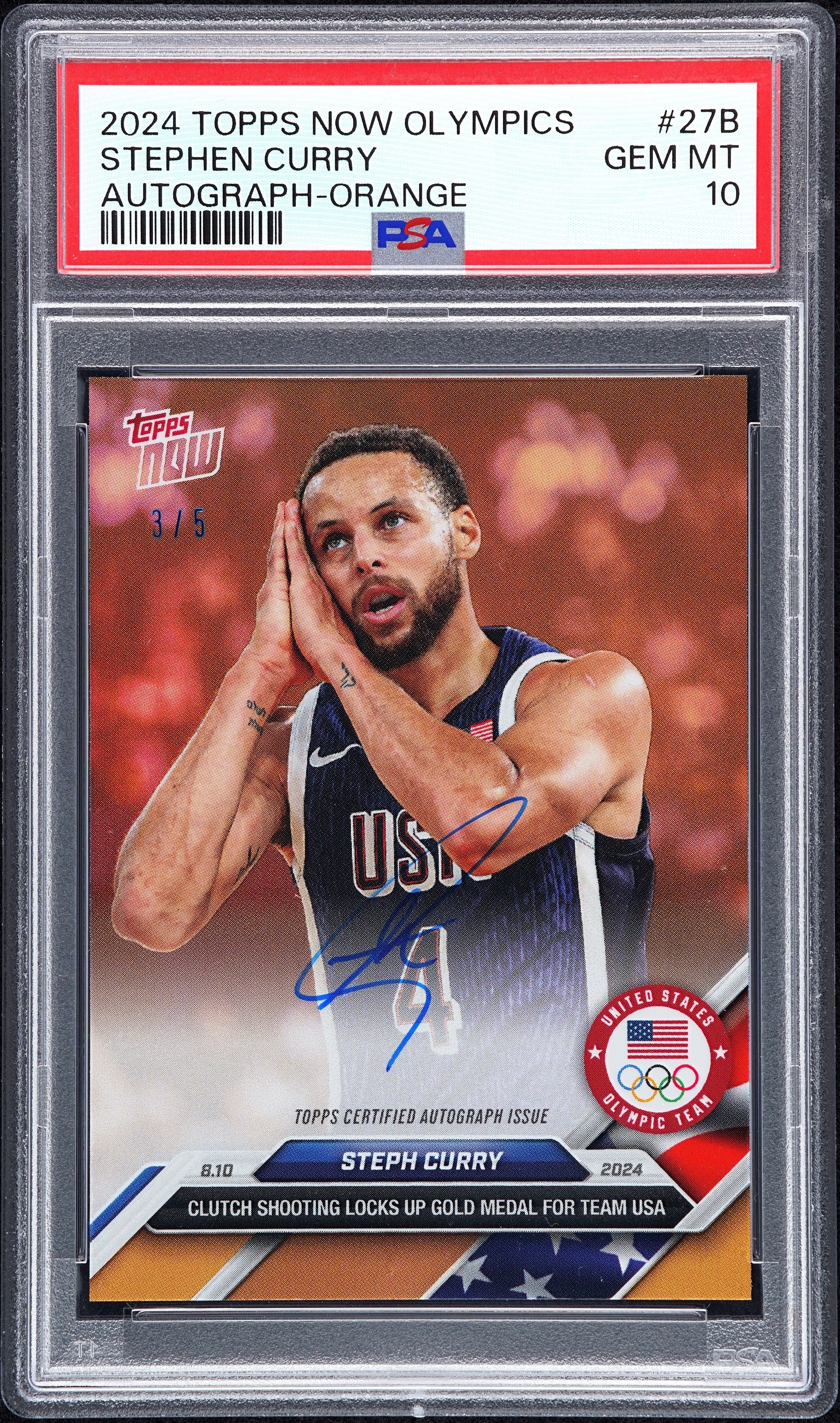 Steph Curry - 2024 Topps Now Olympics
