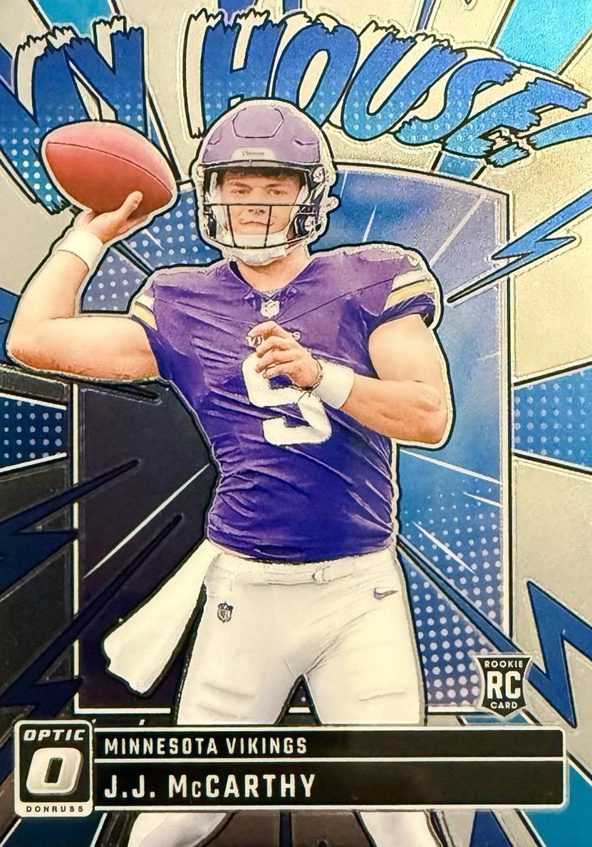 2024 Panini Obsidian Black Color Blast J.J. McCarthy #6 card