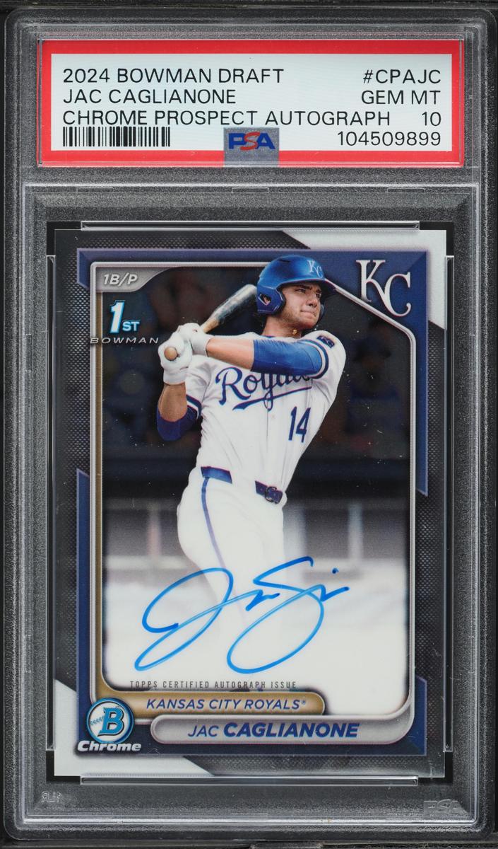 Jac Caglianone 2024 Bowman Draft Chrome Prospect Autographs Baseball