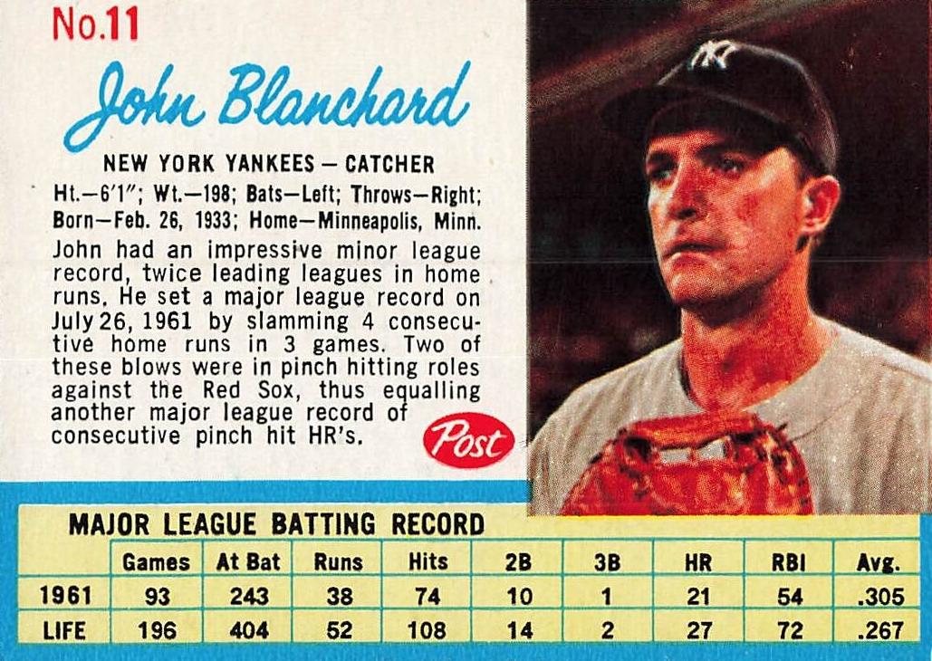 1962 John Blanchard #11