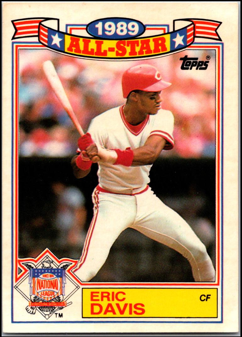 1990 Topps Eric Davis #7 card