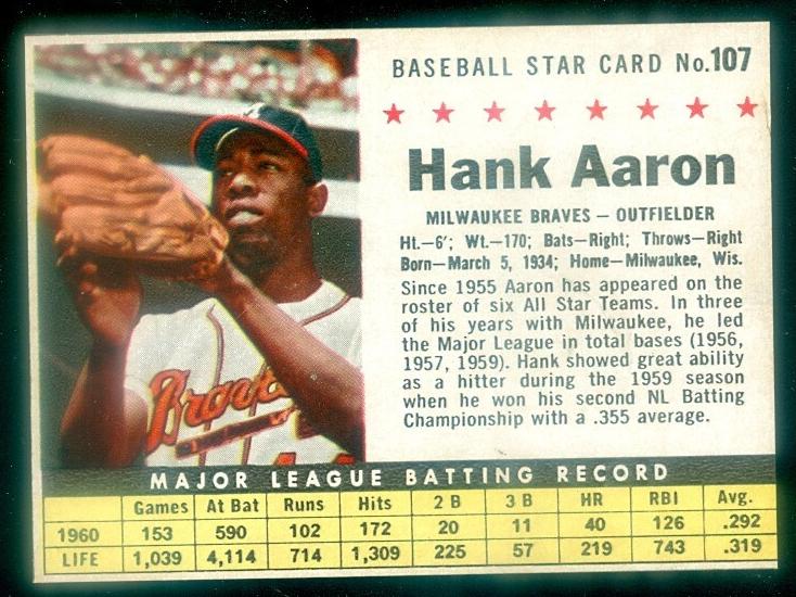 1961 Hank Aaron #107