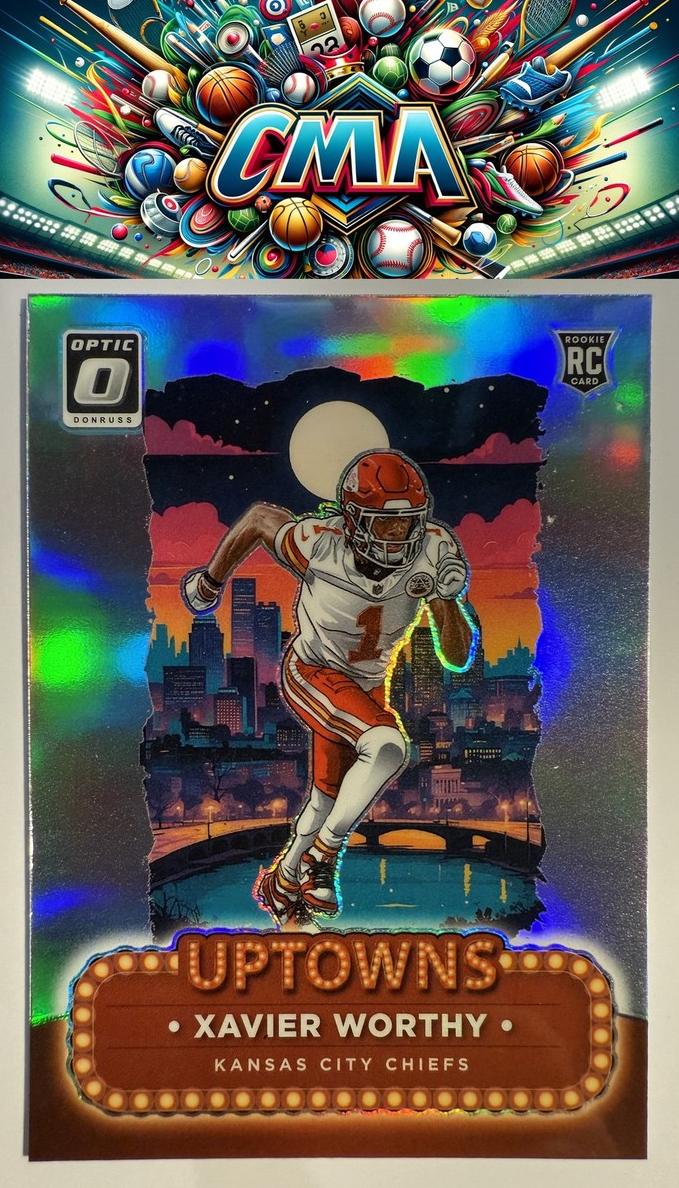 Xavier Worthy 2024 Donruss Optic Uptowns Football