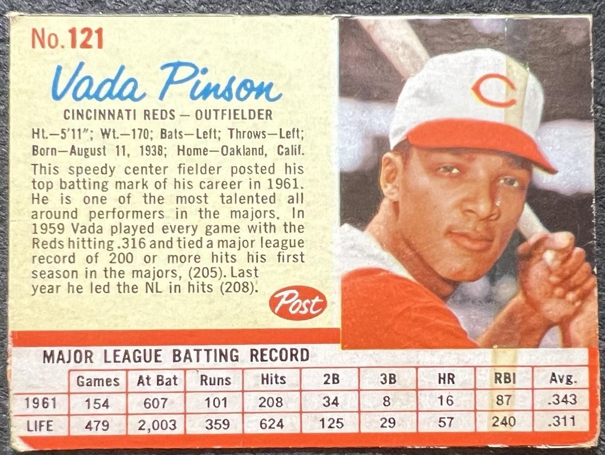 1962 Vada Pinson #121