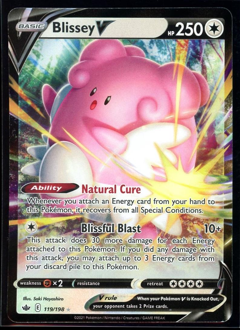 Blissey V Holo 2021 Pokemon Chilling Reign