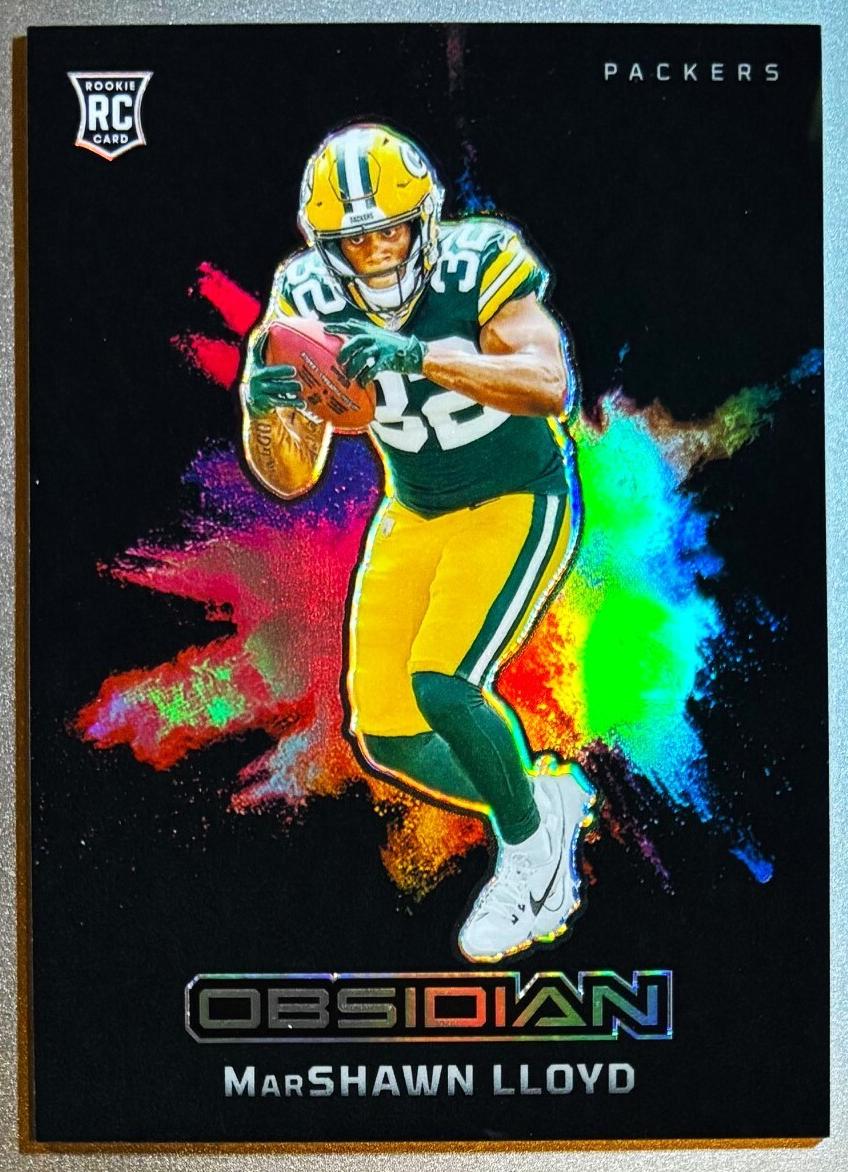 2024 Panini Obsidian Black Color Blast MarShawn Lloyd #14 card