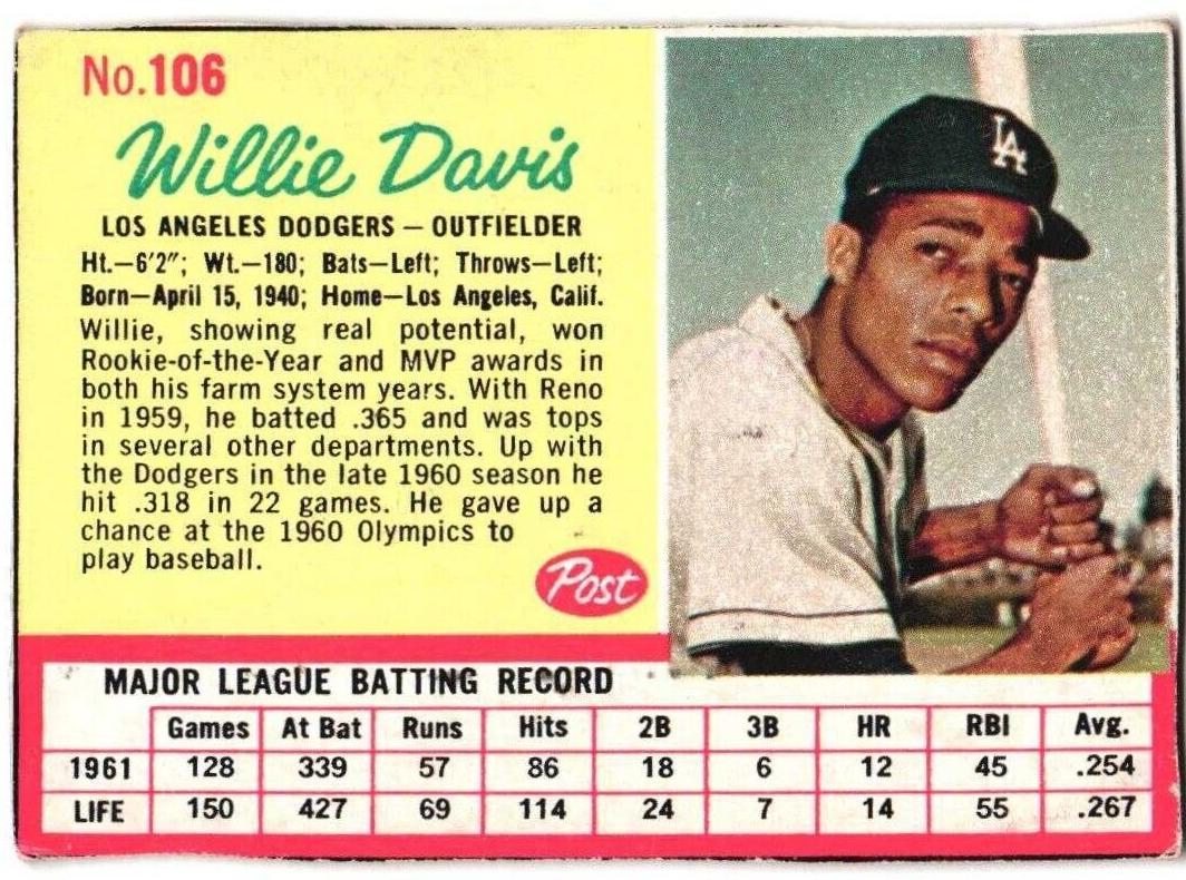 1962 Willie Davis #106