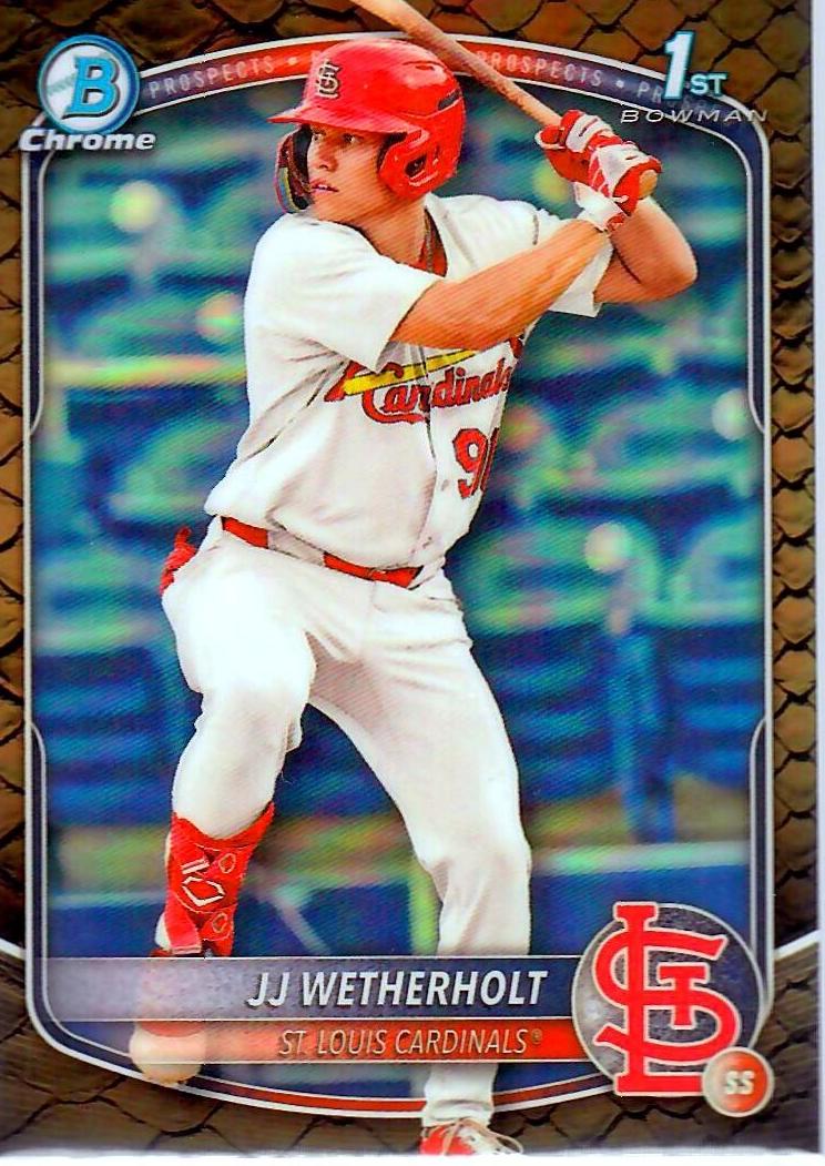 2025 Bowman Chrome #BCP22 Jj Wetherholt Reptilian front