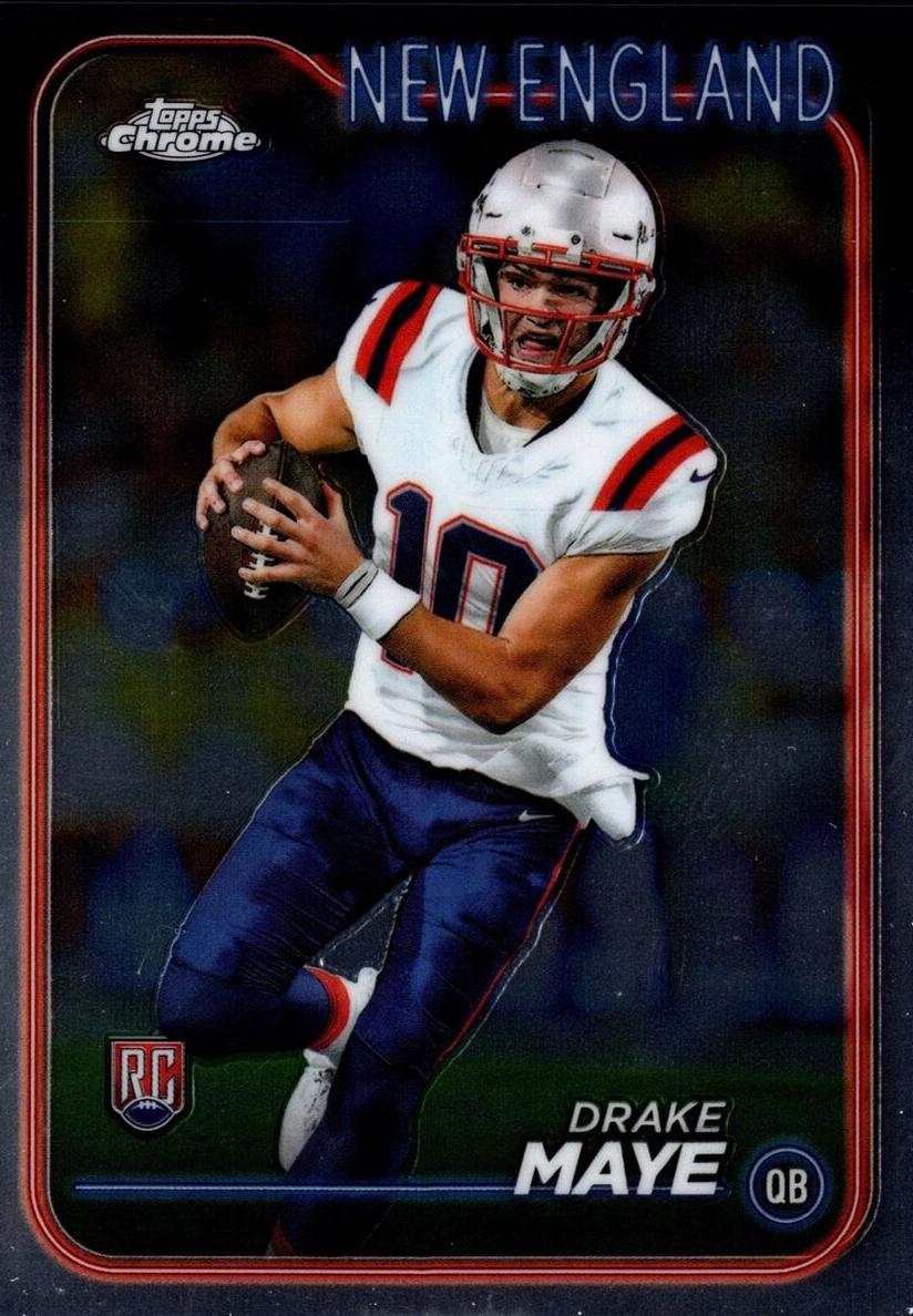 Drake Maye 2024 Topps Chrome Football card