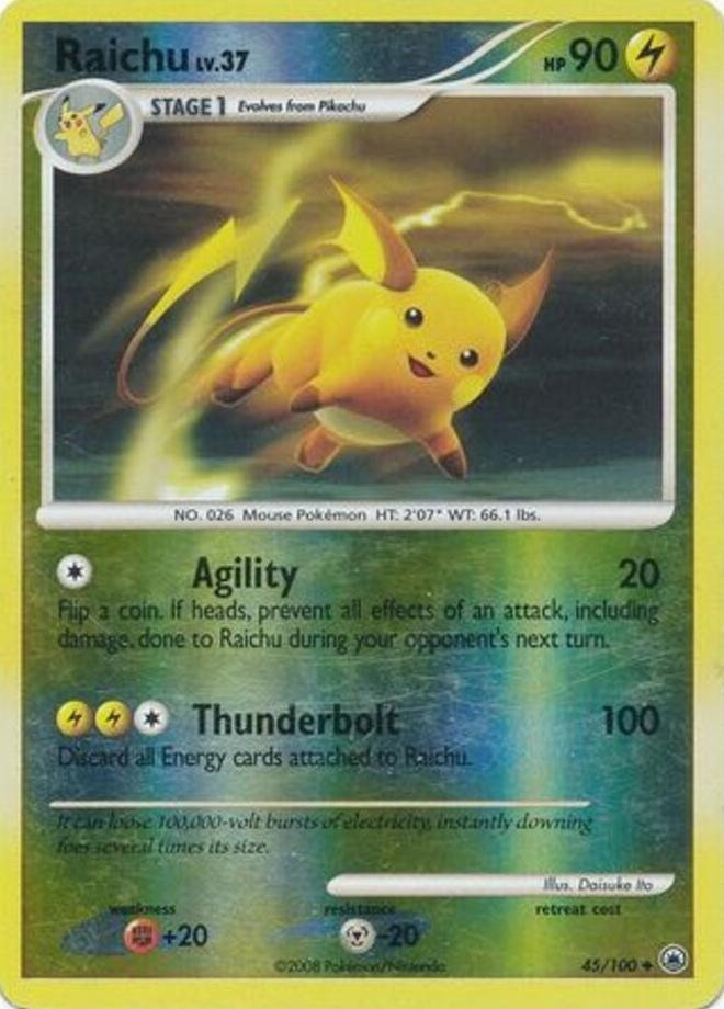Raichu 2008 Pokemon Diamond & Pearl Majestic Dawn Reverse Holo